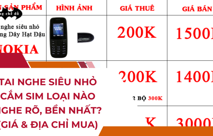 Bảng giá tai nghe siêu nhỏ MỚI NHẤT 2025