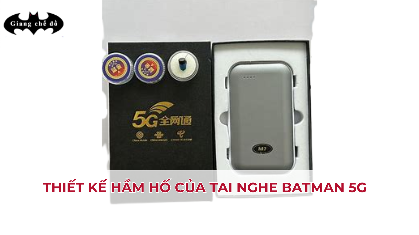 Thiết kế hầm hố của Tai nghe Batman 5G