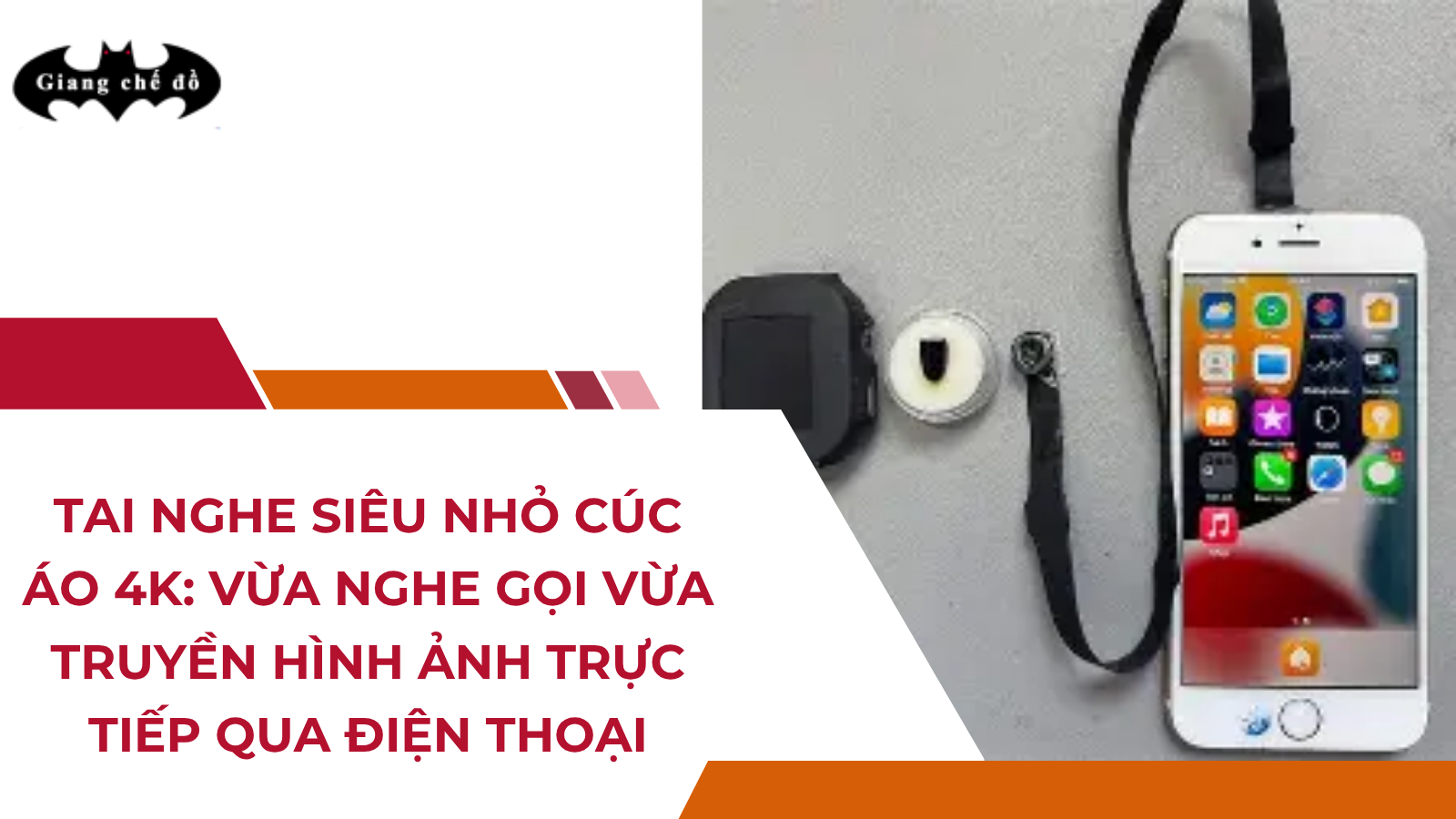 Tai nghe siêu nhỏ cúc áo 4K: Vừa nghe gọi vừa truyền hình ảnh trực tiếp qua điện thoại